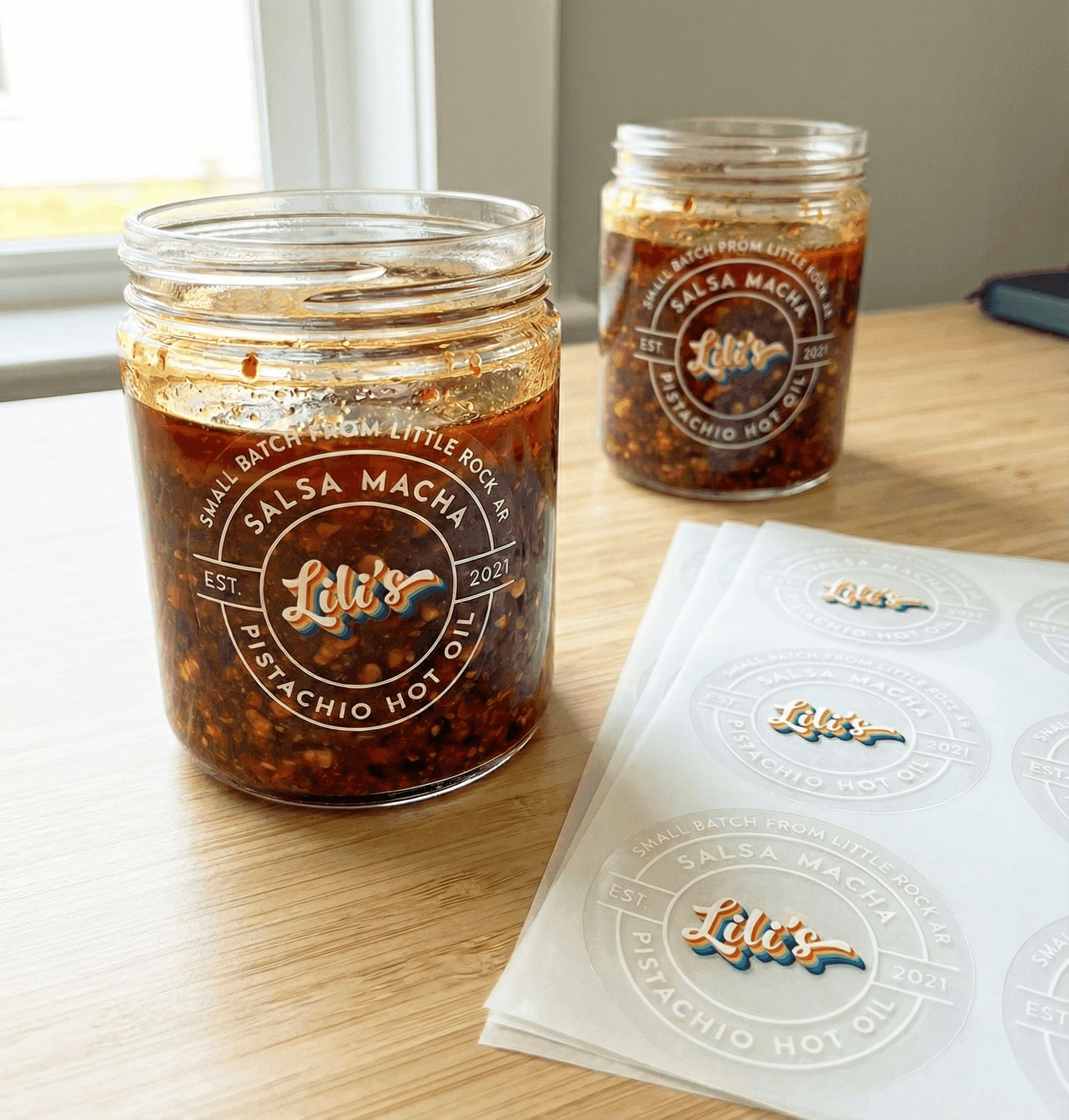 Vibrant colors on clear vinyl.