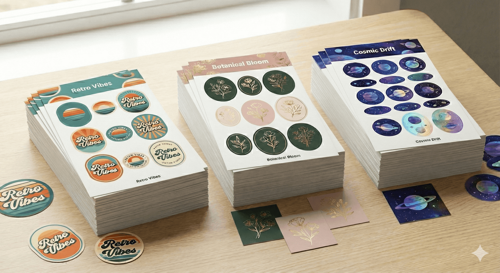 Multiple stickers, one sheet.