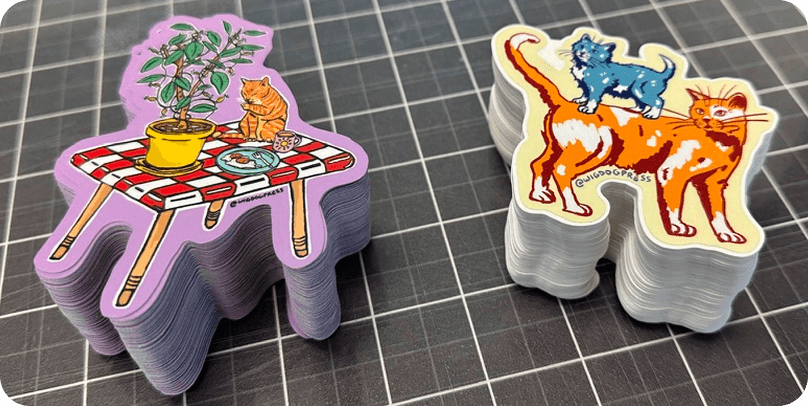 Custom die cut stickers