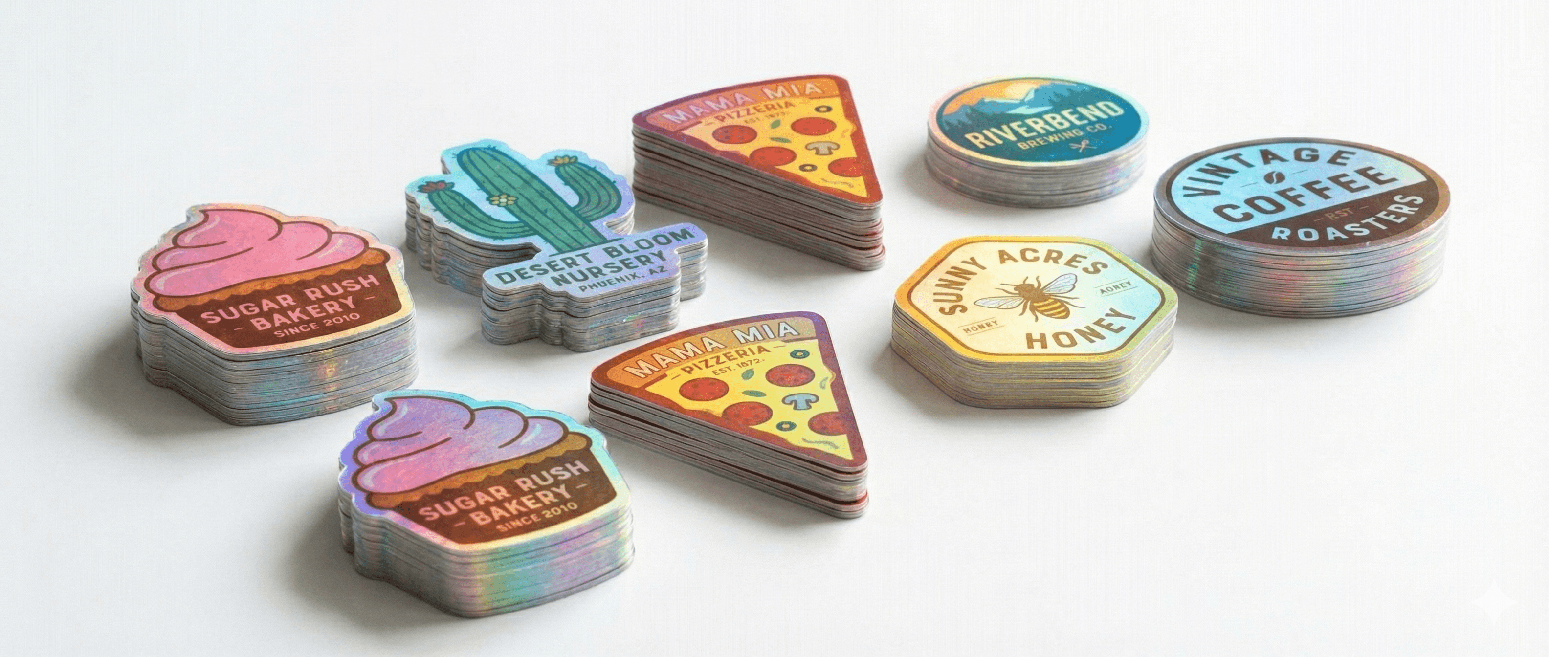 Holographic sticker effect