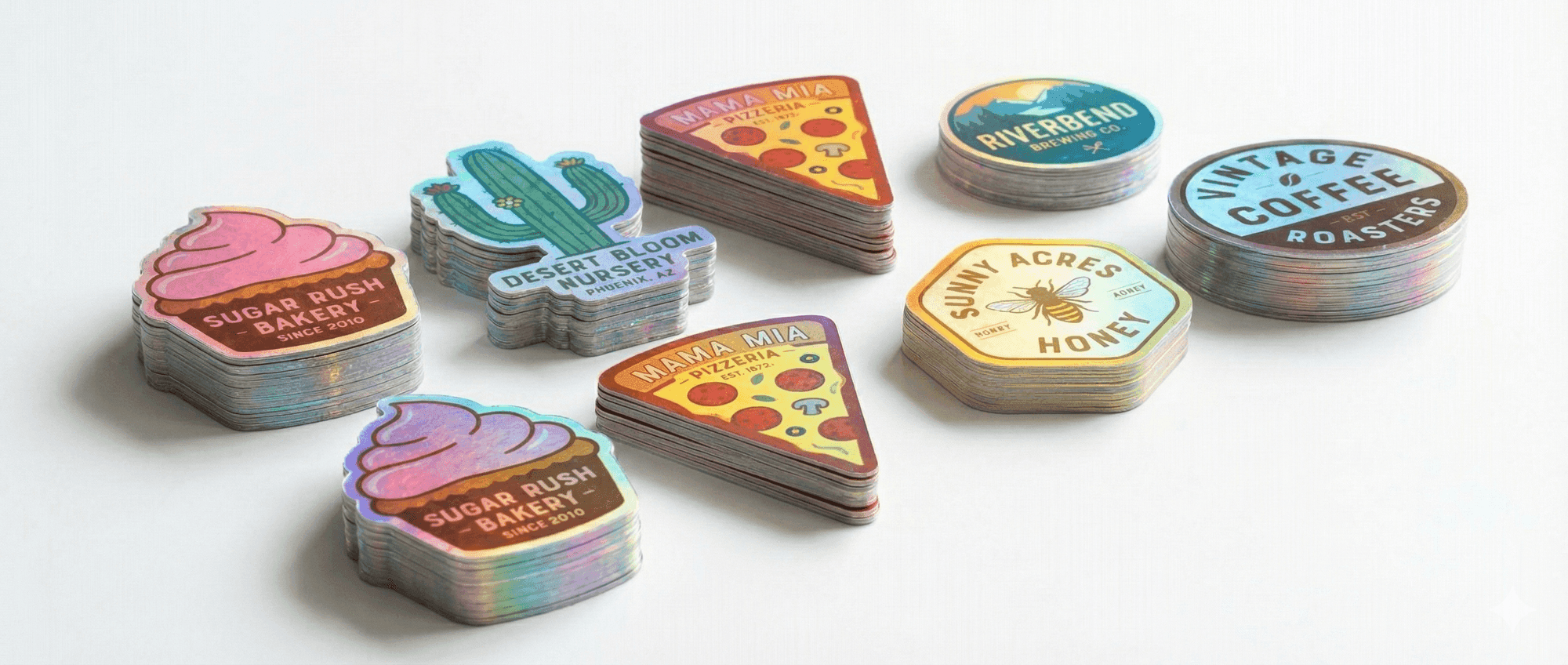 Holographic sticker effect